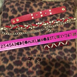 Red costume jewelry bundle